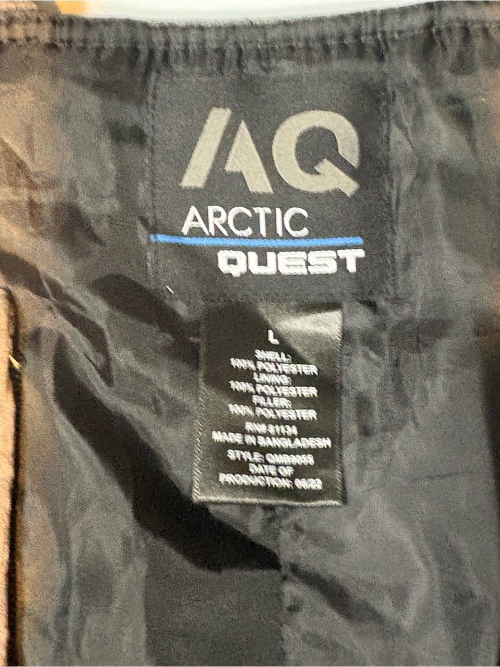 Arctic Quest (AQ) Heather Grey Polyester Winter Ski Bib Overalls large - Picture 13 of 13